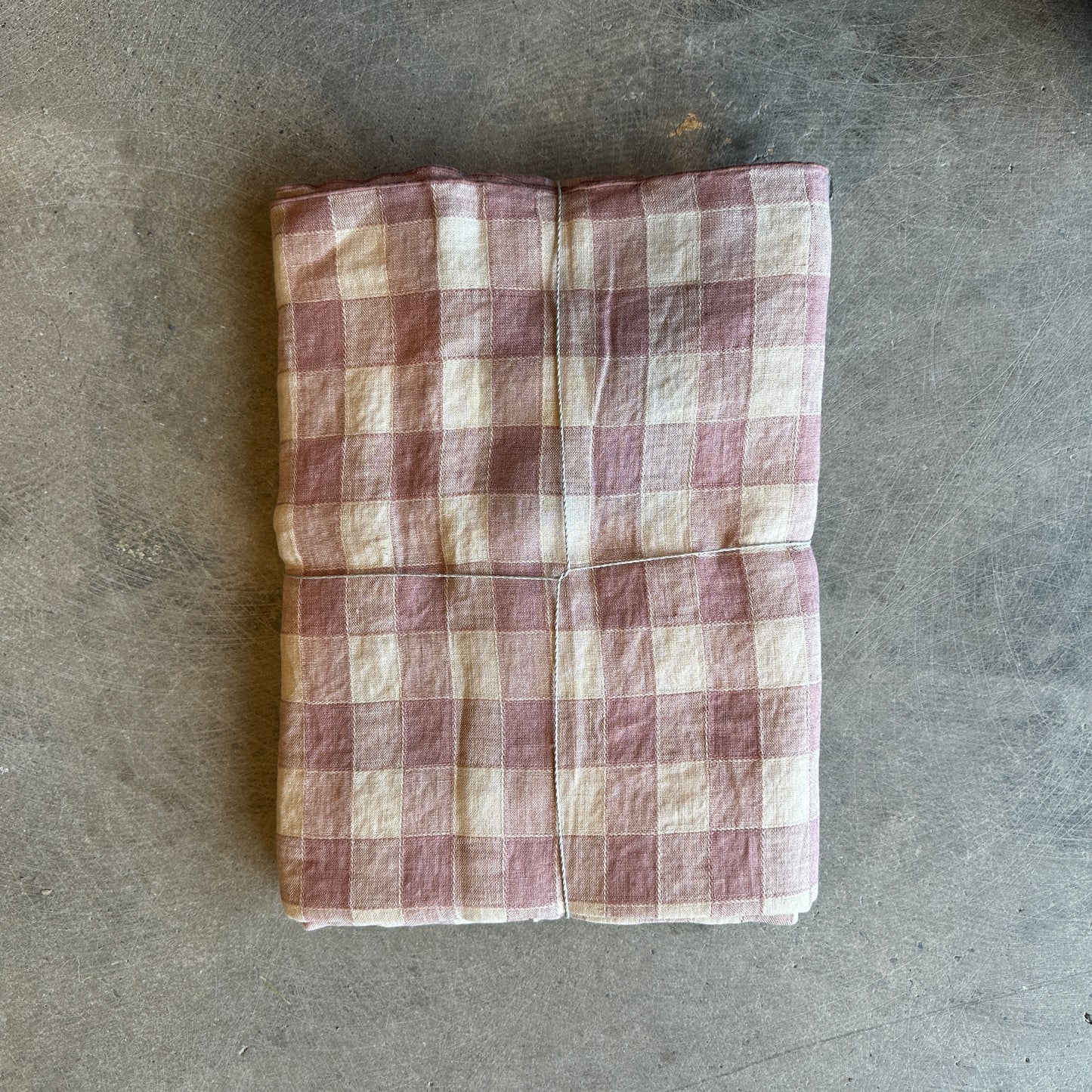 French Linen Tablecloth in Gingham