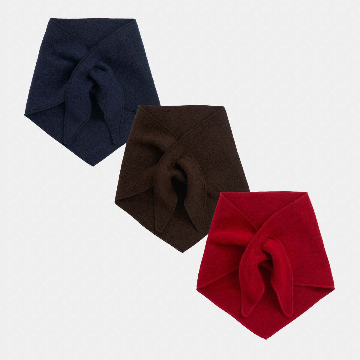 Irish Boiled Wool Triangle Scarf