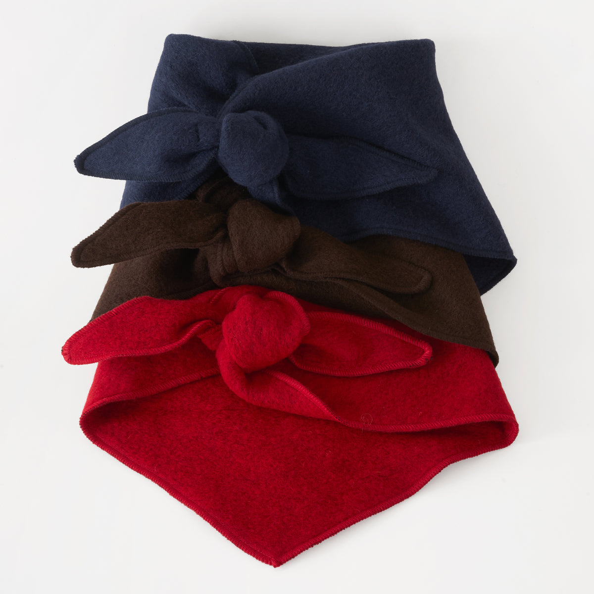 Irish Boiled Wool Triangle Scarf