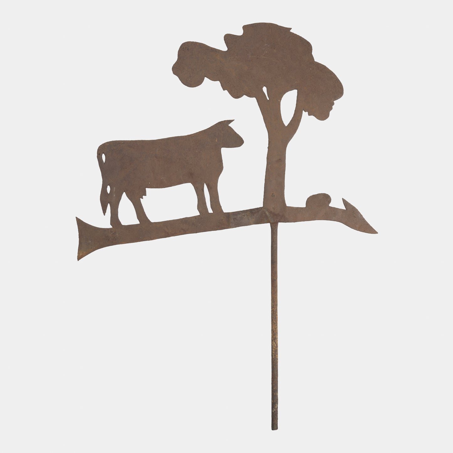 Vintage Iron Cow Garden Stake