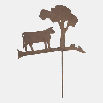 Vintage Iron Cow Garden Stake