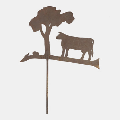 Vintage Iron Cow Garden Stake