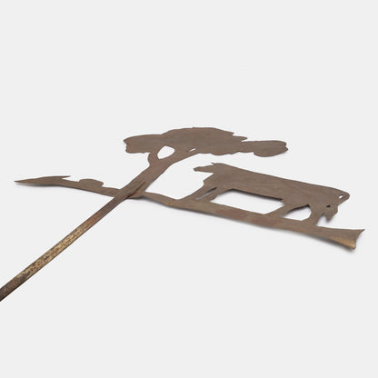 Vintage Iron Cow Garden Stake