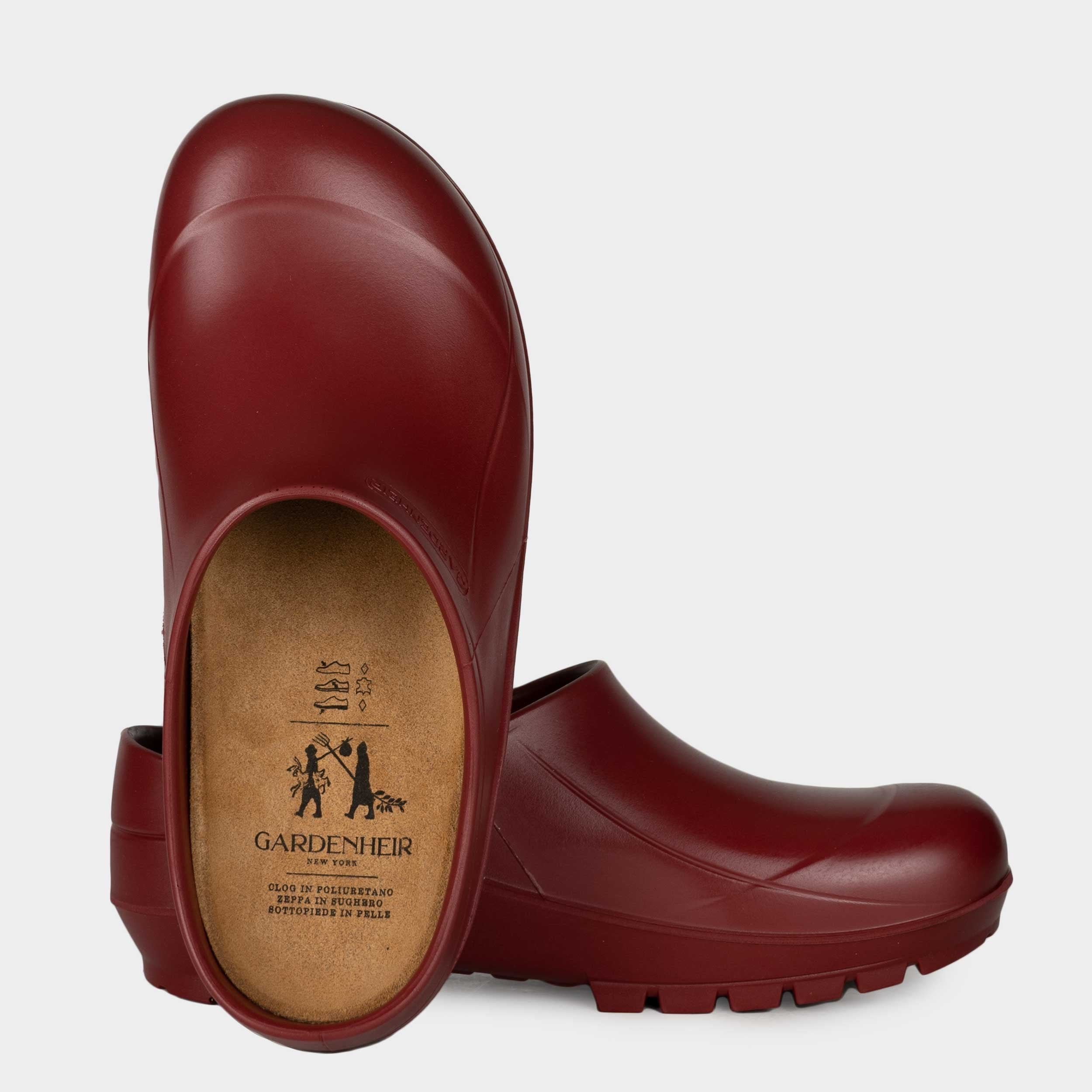 Italian Garden Clogs in Oxblood