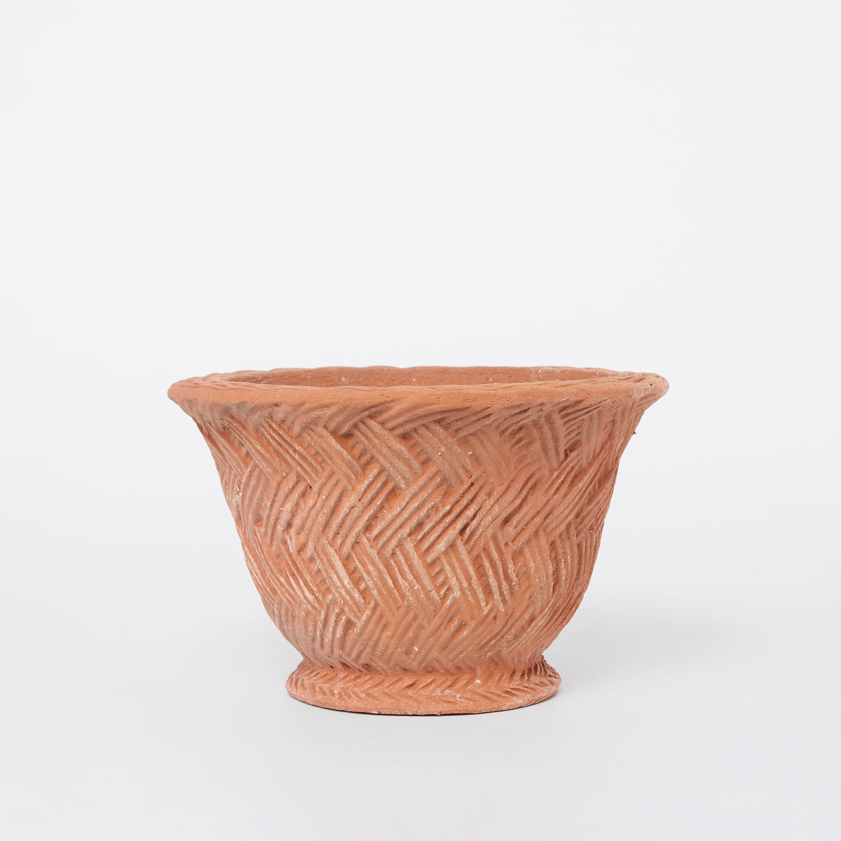 Italian Terracotta Wickerwork Planter