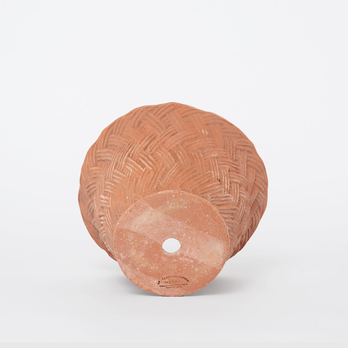 Italian Terracotta Wickerwork Planter