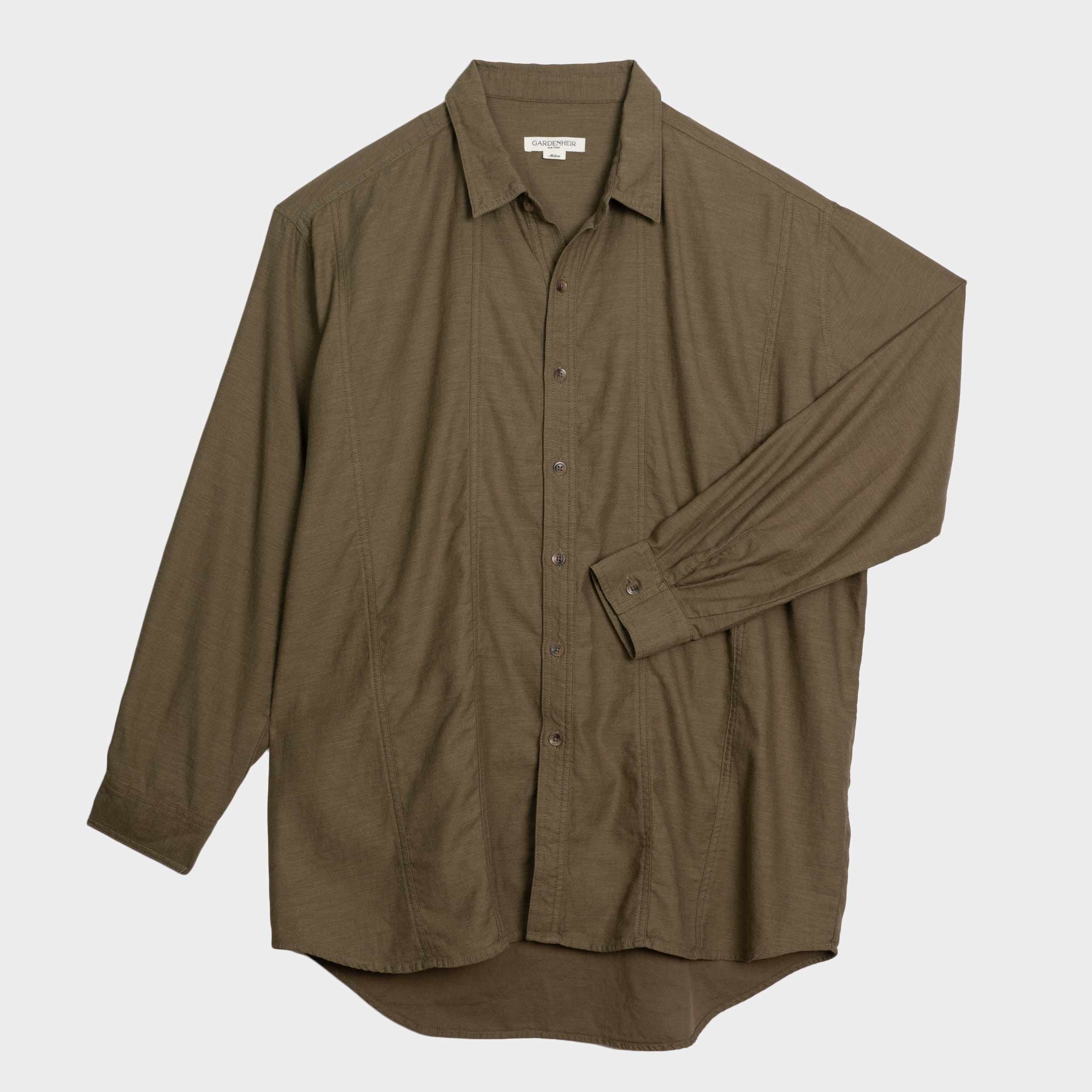 Japanese Featherweight Flannel Shirt in Olive – Gardenheir