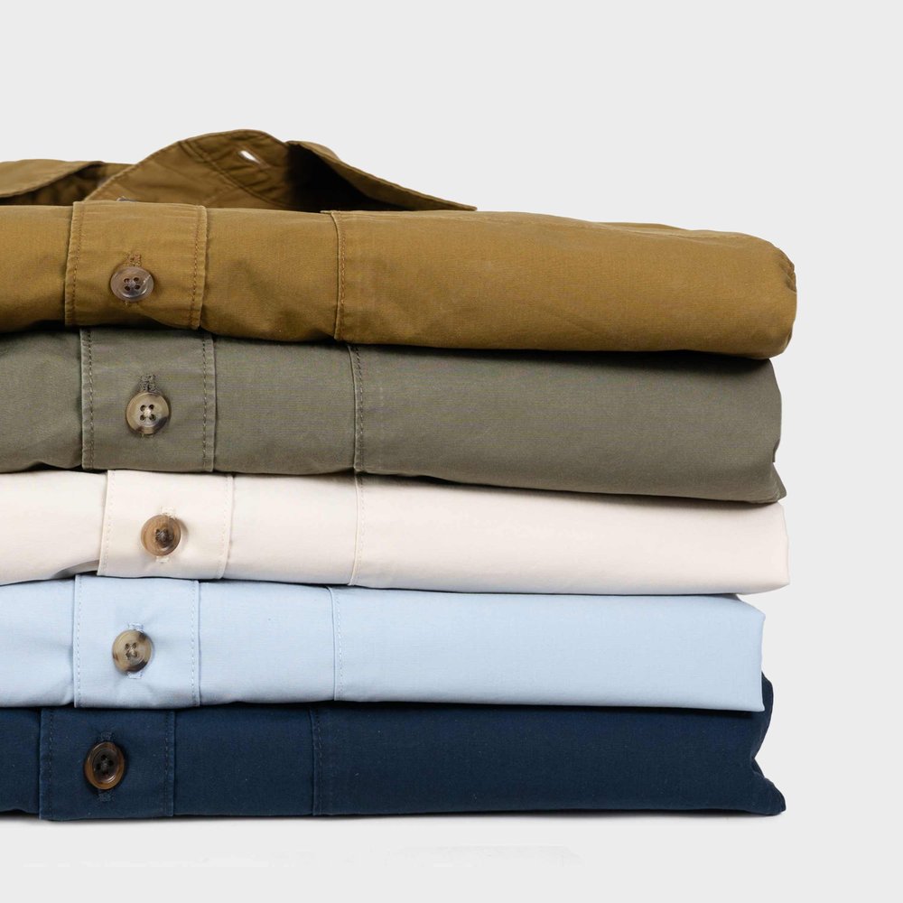 Japanese Typewriter  Cotton Gardening Chemise in Scout