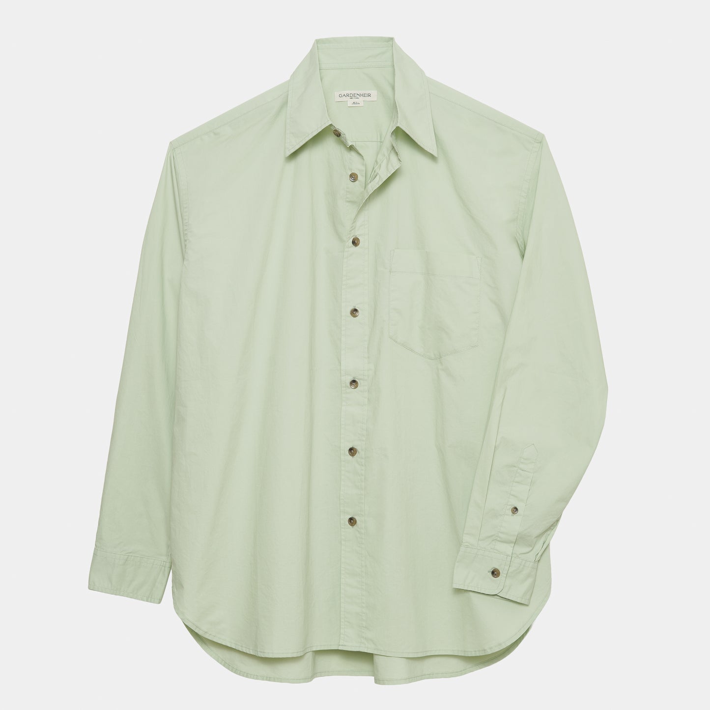 Japanese Typewriter Cotton Gardening Chemise in Celery