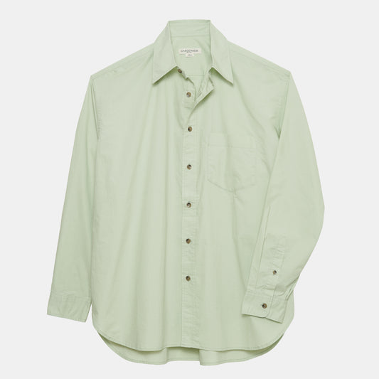 Japanese Typewriter Cotton Gardening Chemise in Celery