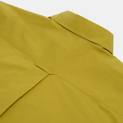 Japanese Typewriter Cotton Gardening Chemise in Chartreuse