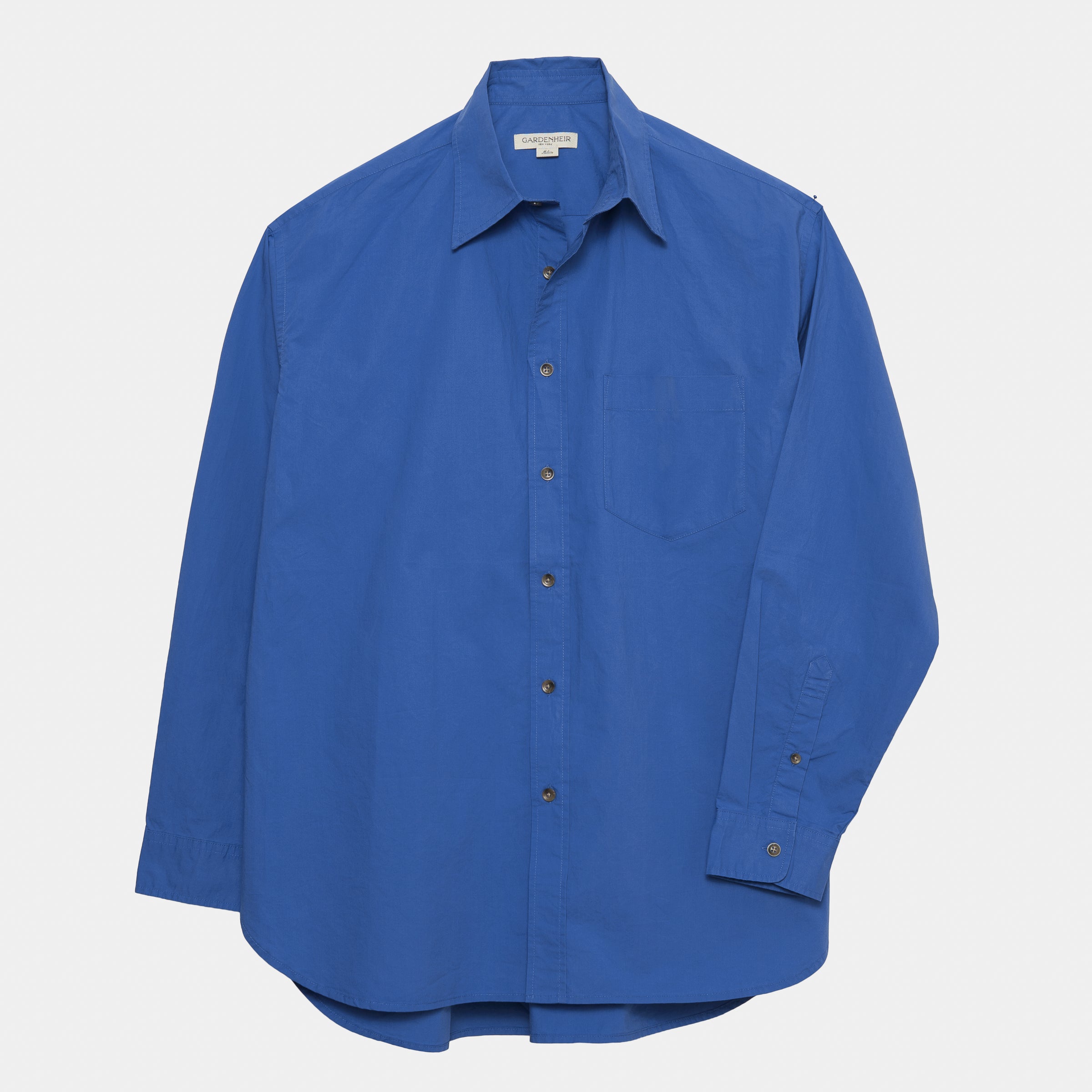 Japanese Typewriter Cotton Gardening Chemise in French Blue