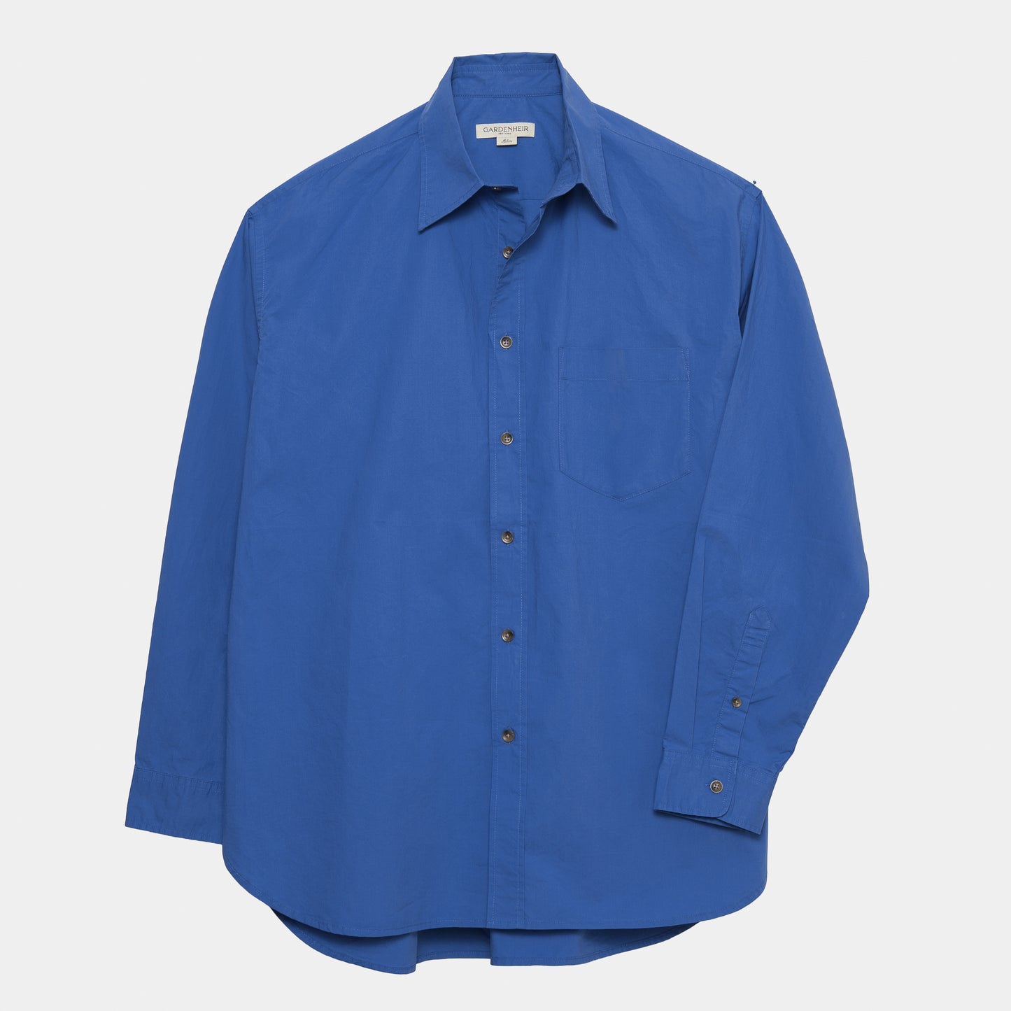 Japanese Typewriter Cotton Gardening Chemise in French Blue
