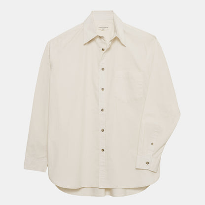 Japanese Typewriter Cotton Gardening Chemise in Porcelain