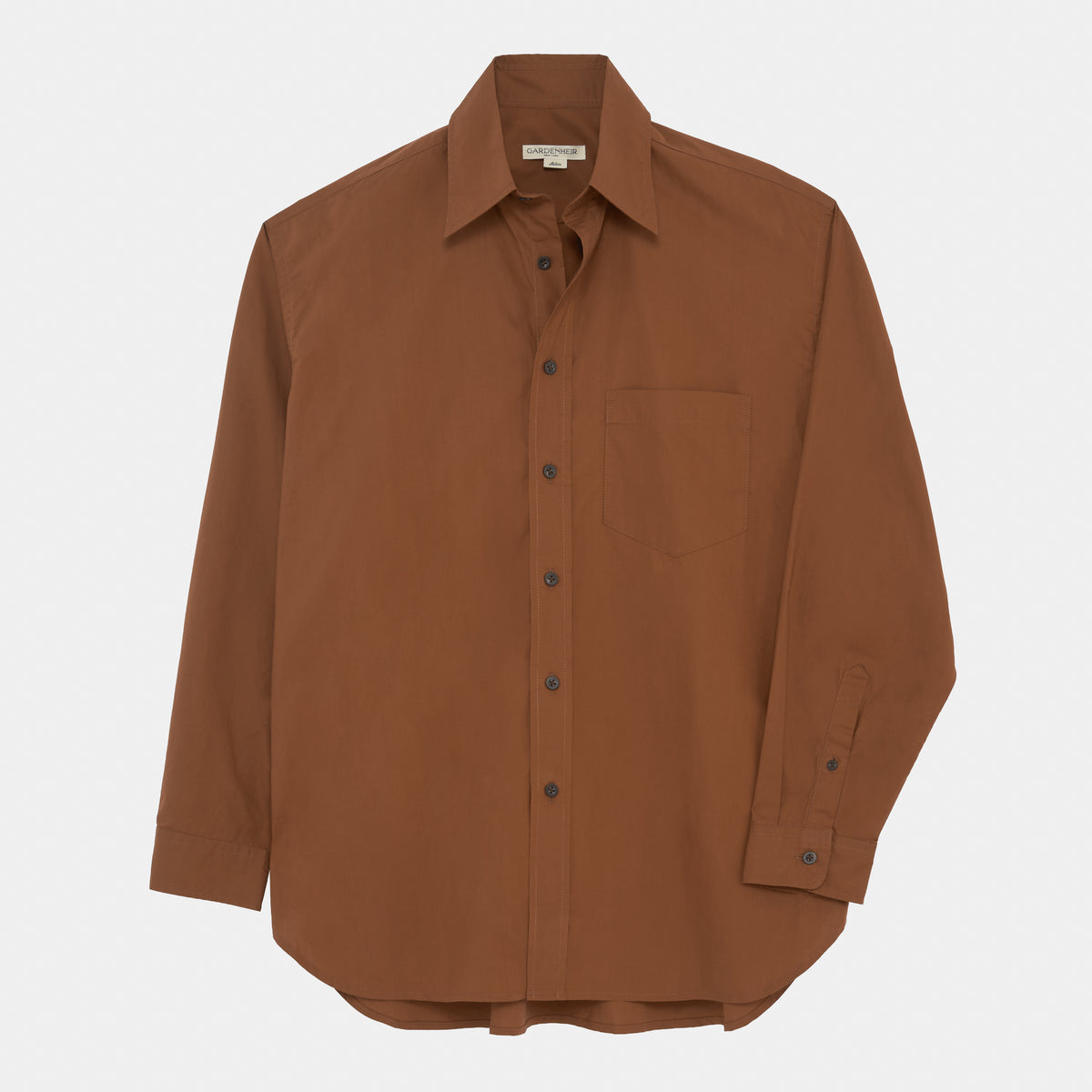 Japanese Typewriter Cotton Gardening Chemise in Acorn