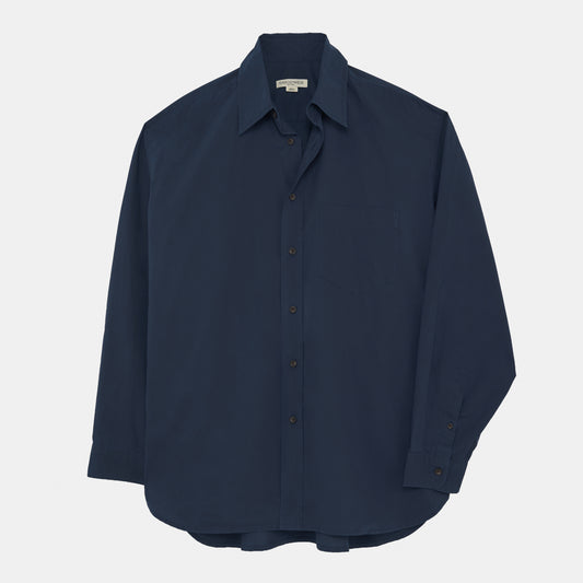 Japanese Typewriter Cotton Gardening Chemise in Ink