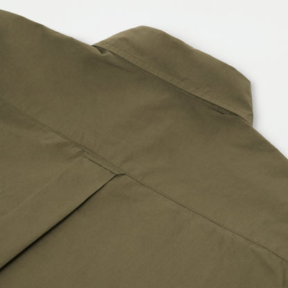 Japanese Typewriter Cotton Gardening Chemise in Moss