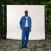 Le Laboureur x Gardenheir French Cotton Farm Pant in Stonewashed French Blue