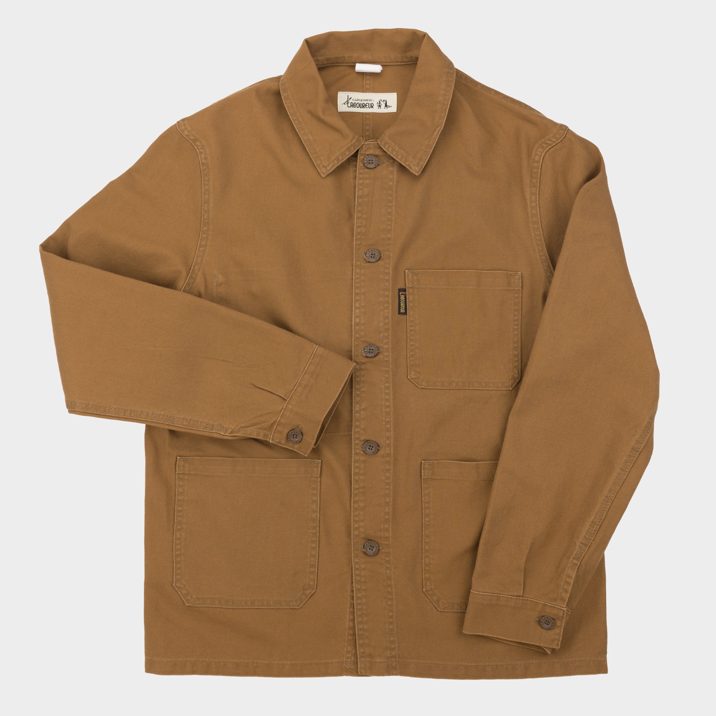 Le Laboureur x Gardenheir French Cotton Work Jacket in Stonewashed Oli