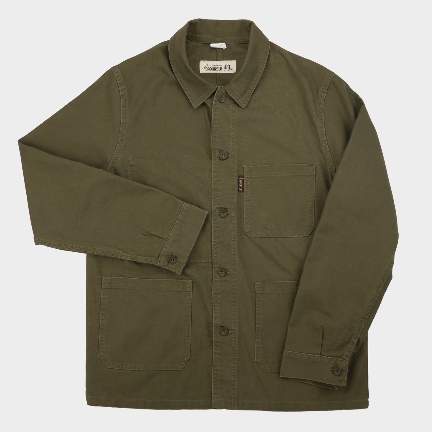 Le Laboureur x Gardenheir French Cotton Work Jacket in Stonewashed Olive