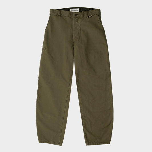 Le Laboureur x Gardenheir French Cotton Farm Pant in Stonewashed Olive