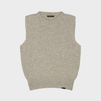 Le Laboureur Recycled Wool Sweater Vest in Ecru