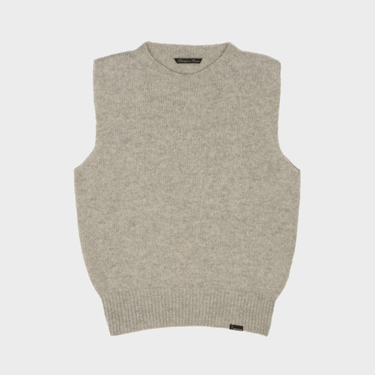 Le Laboureur Recycled Wool Sweater Vest in Ecru