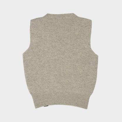 Le Laboureur Recycled Wool Sweater Vest in Ecru