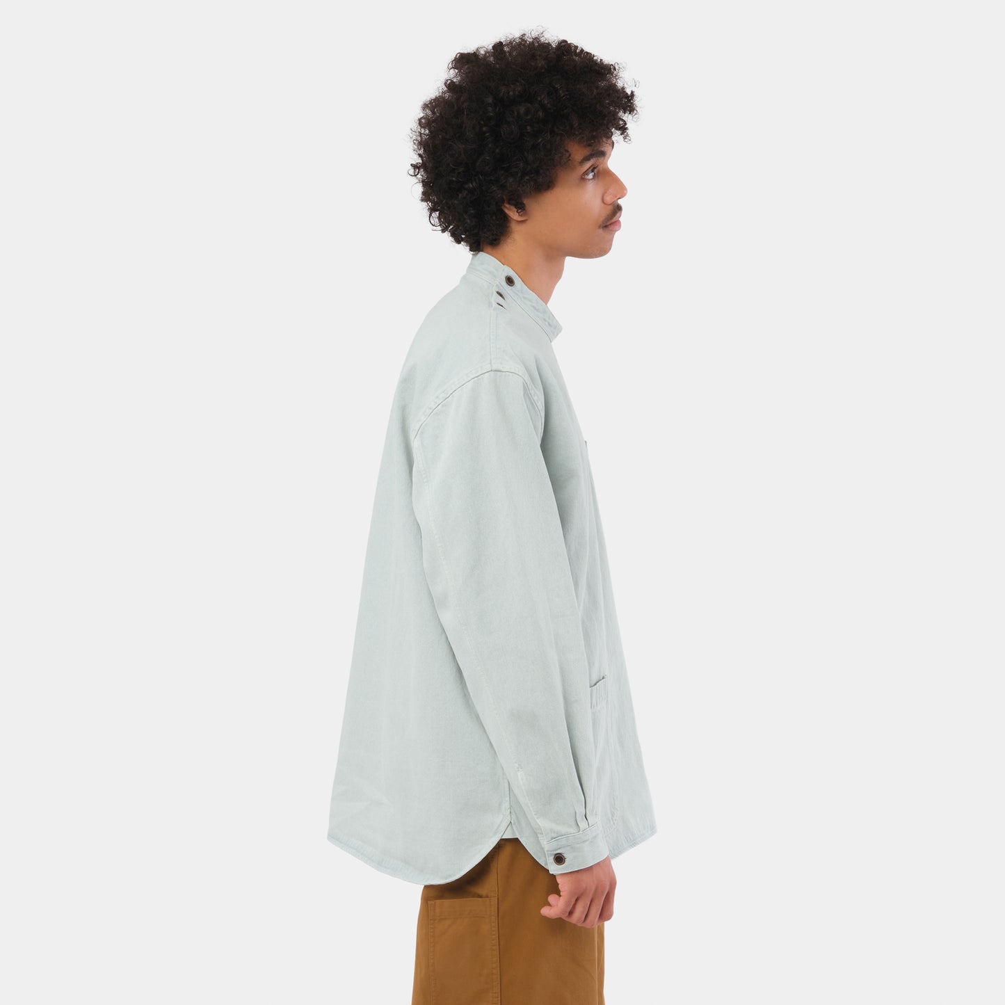 Japanese Denim Gardening Smock in Light Denim