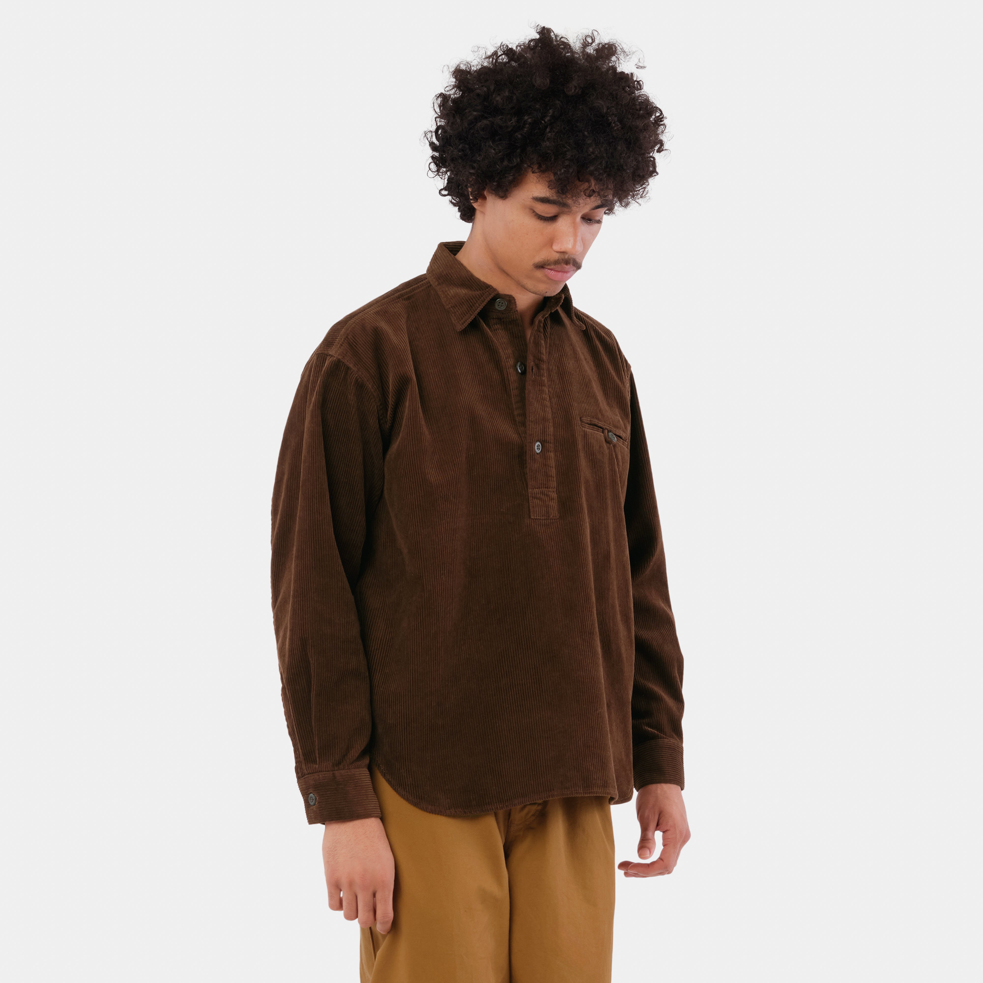 Japanese Cotton Corduroy Gardening Smock No. 2 in Walnut – Gardenheir