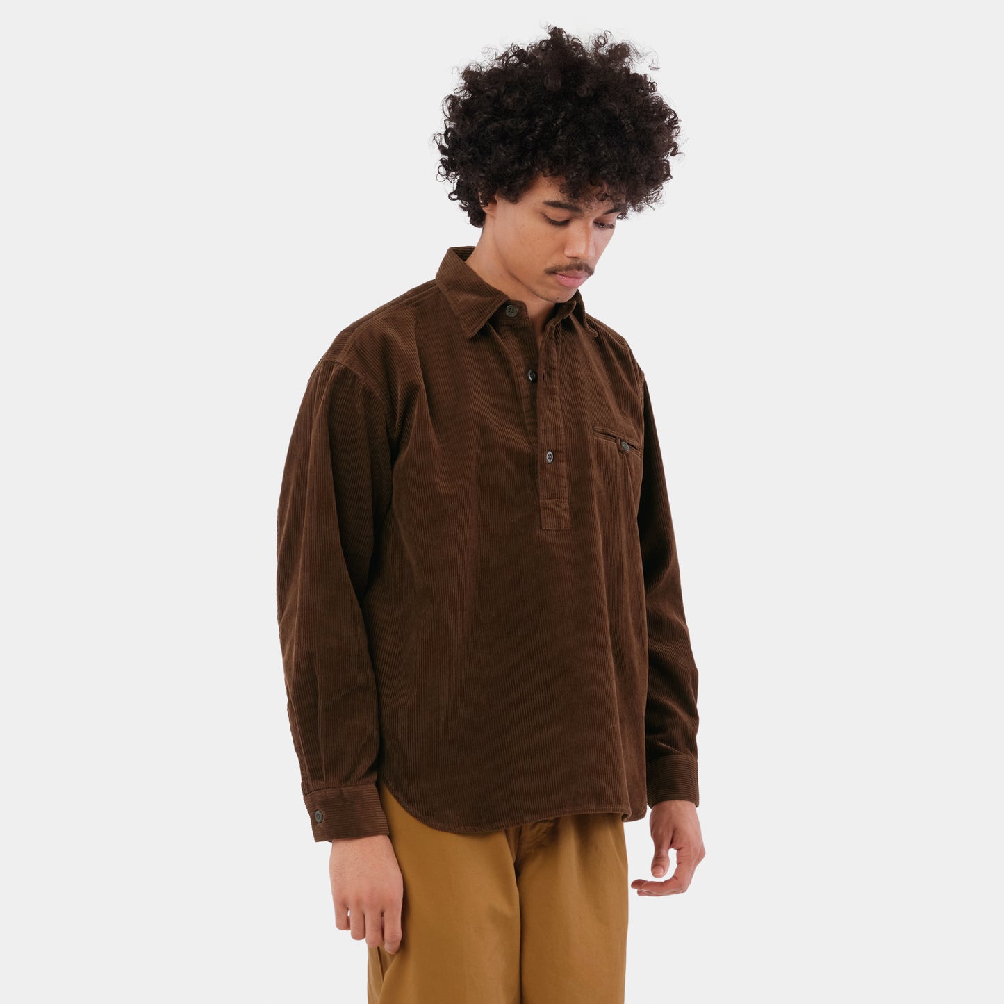 Japanese Cotton Corduroy Gardening Smock No. 2 in Walnut