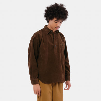 Japanese Cotton Corduroy Gardening Smock No. 2 in Walnut