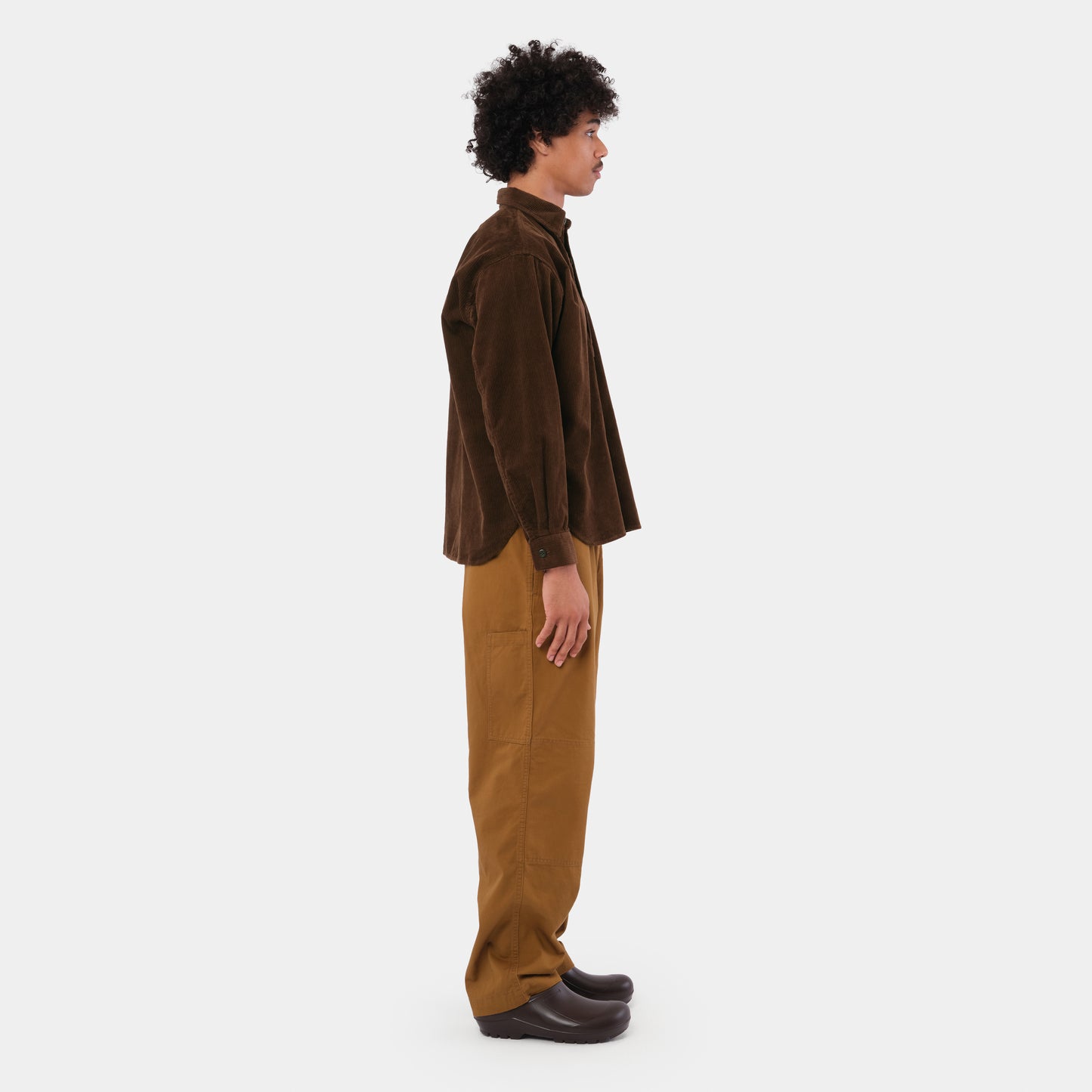 Japanese Cotton Corduroy Gardening Smock No. 2 in Walnut
