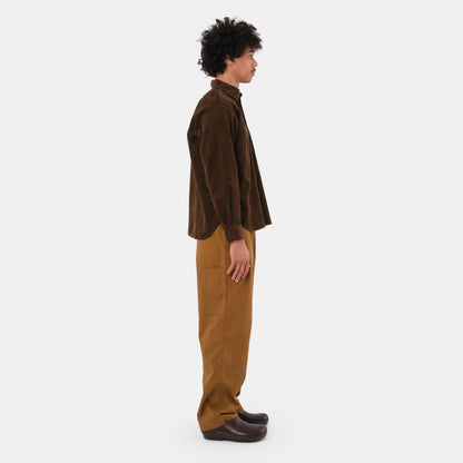 Japanese Cotton Corduroy Gardening Smock No. 2 in Walnut