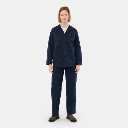 Washed Cotton Twill Easy Gardening Jacket in Indigo