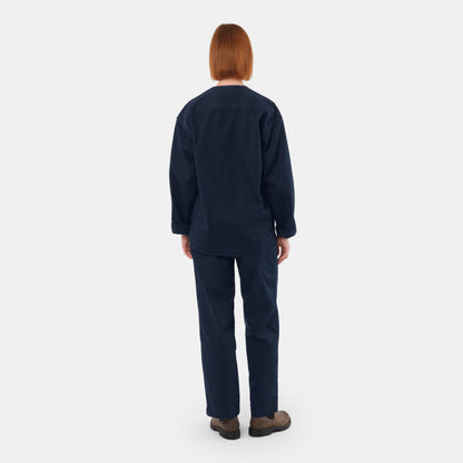 Washed Cotton Twill Easy Gardening Jacket in Indigo