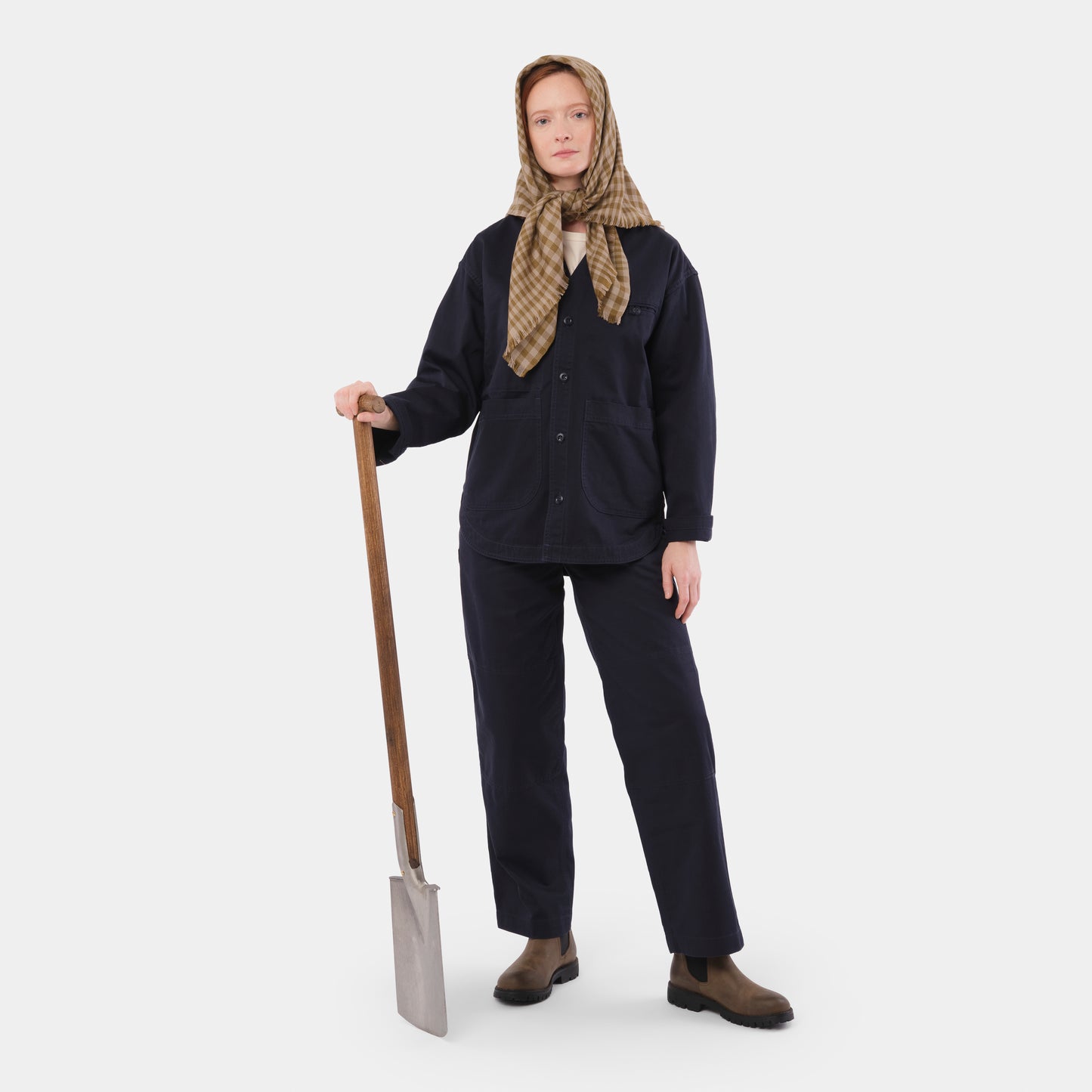 Himalayan Cashmere Hand Spun Oversized Kerchief Scarf in Plaid