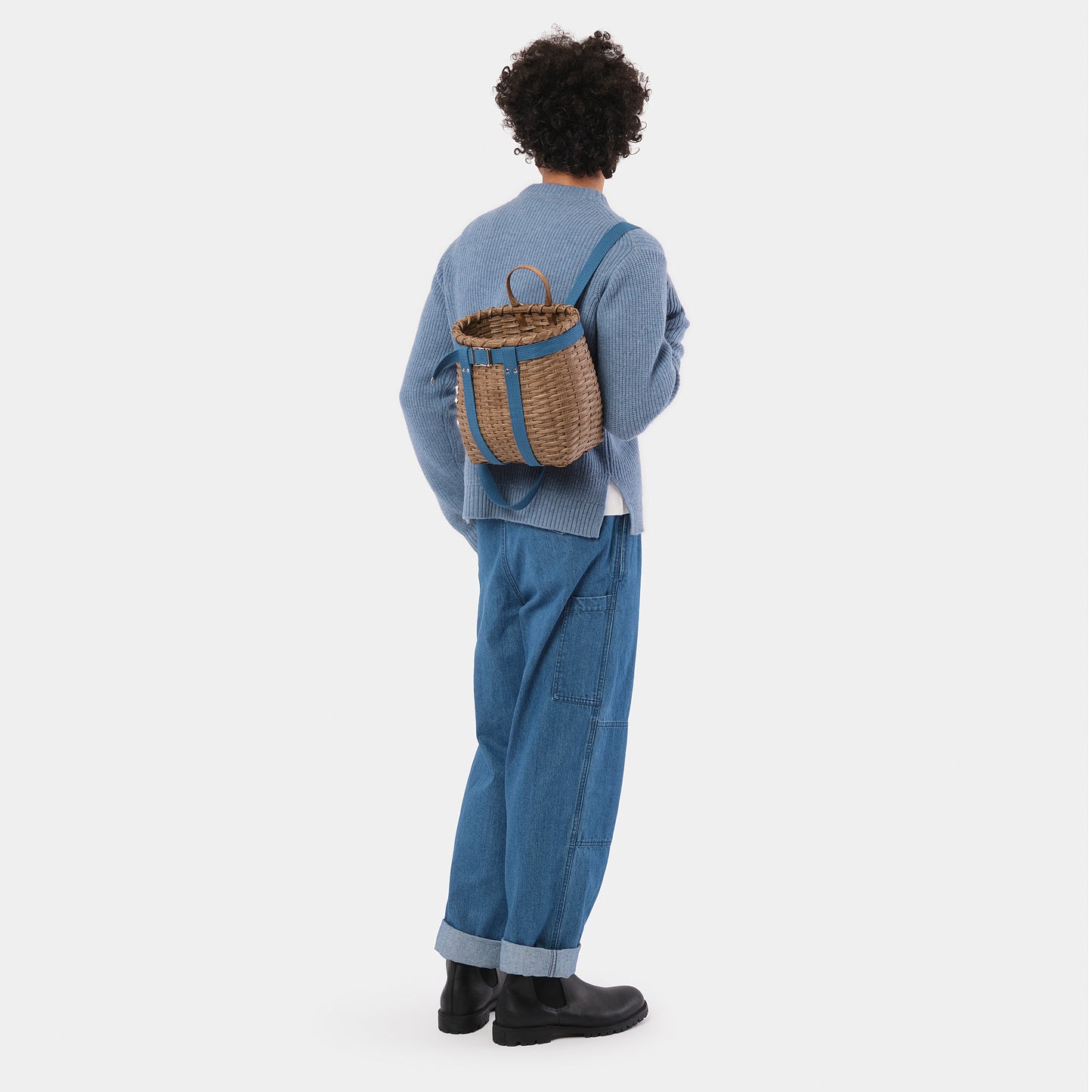 Merino Wool Ridge Knit Sweater with Thumb Holes