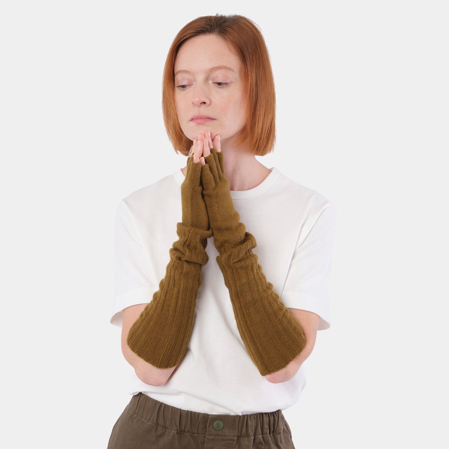 Himalayan Cashmere Long Fingerless Gloves