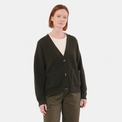 Cashmere Ridge Knit Cardigan