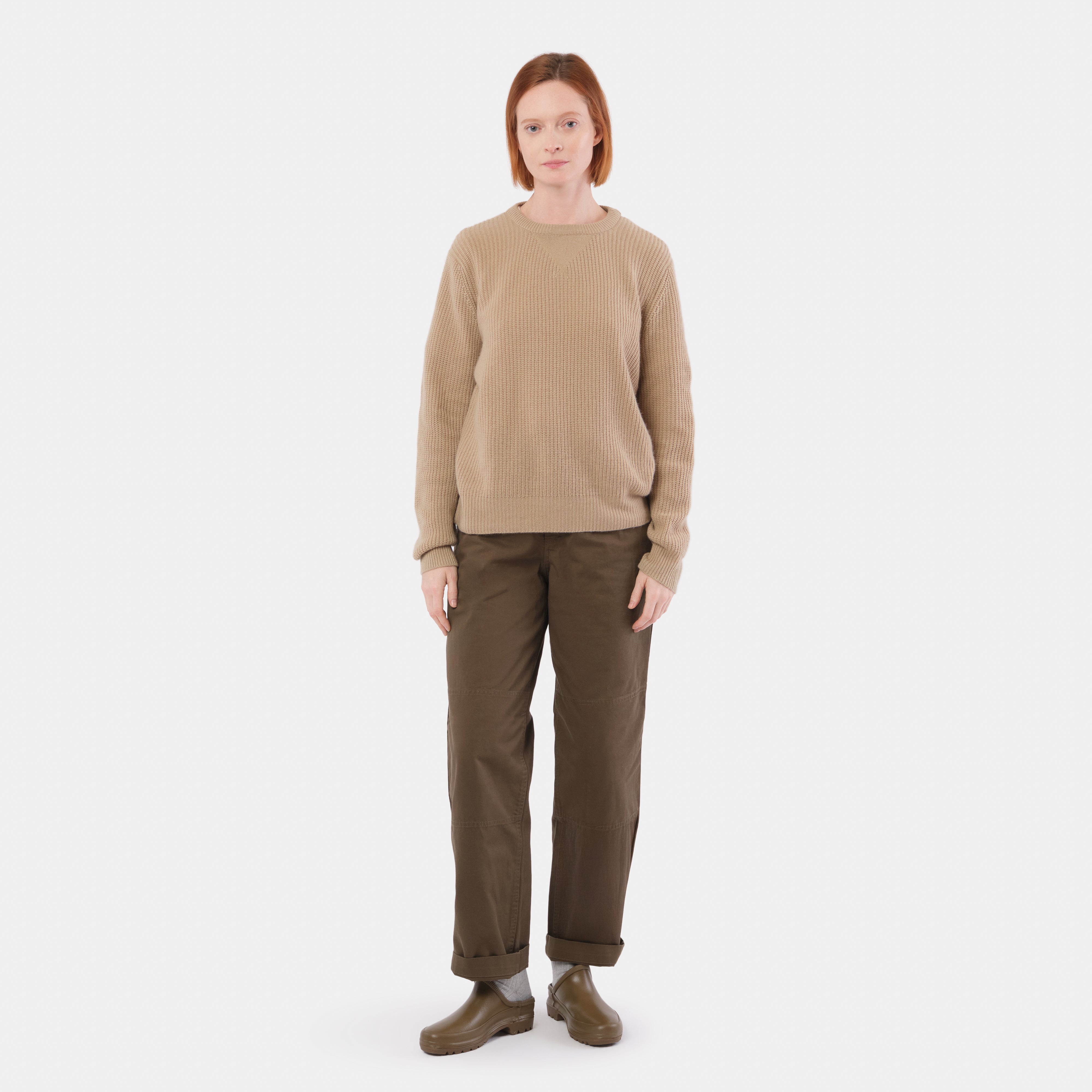 Himalayan Cashmere Shaker Stitch Crewneck Sweater – Gardenheir