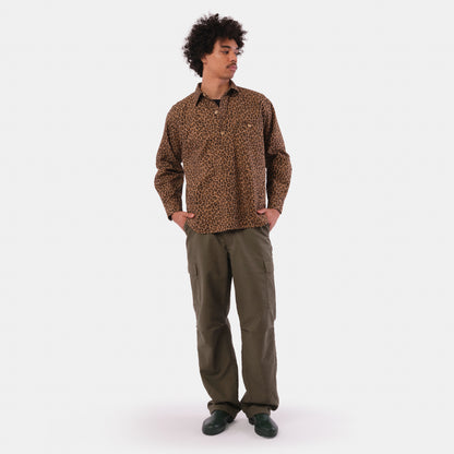 Japanese Cotton Twill Gardening Smock No. 2 in Fauna Camo