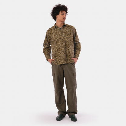 Japanese Cotton Twill Gardening Smock No. 2 in Fauna Camo