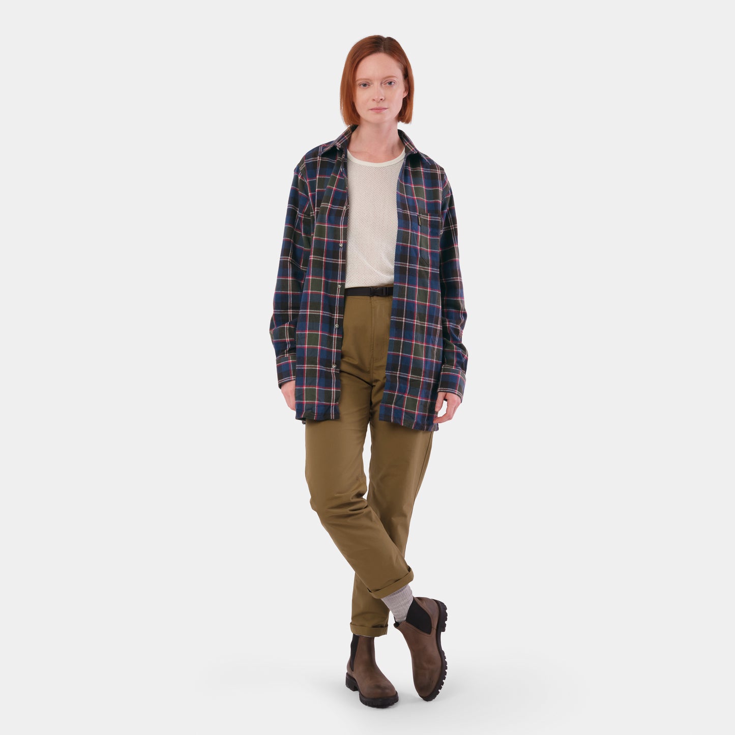 Le Laboureur French Flannel Long Work Shirt in Multi
