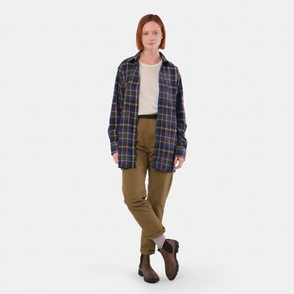 Le Laboureur French Flannel Long Work Shirt in Multi