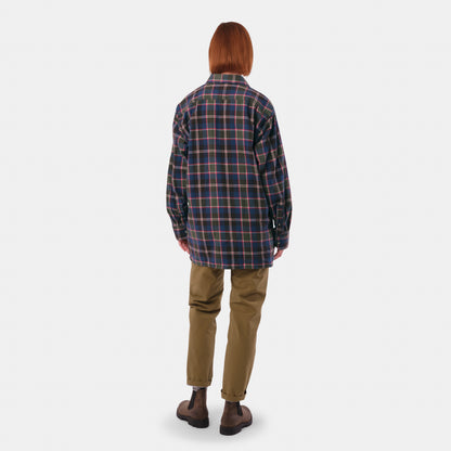 Le Laboureur French Flannel Long Work Shirt in Multi