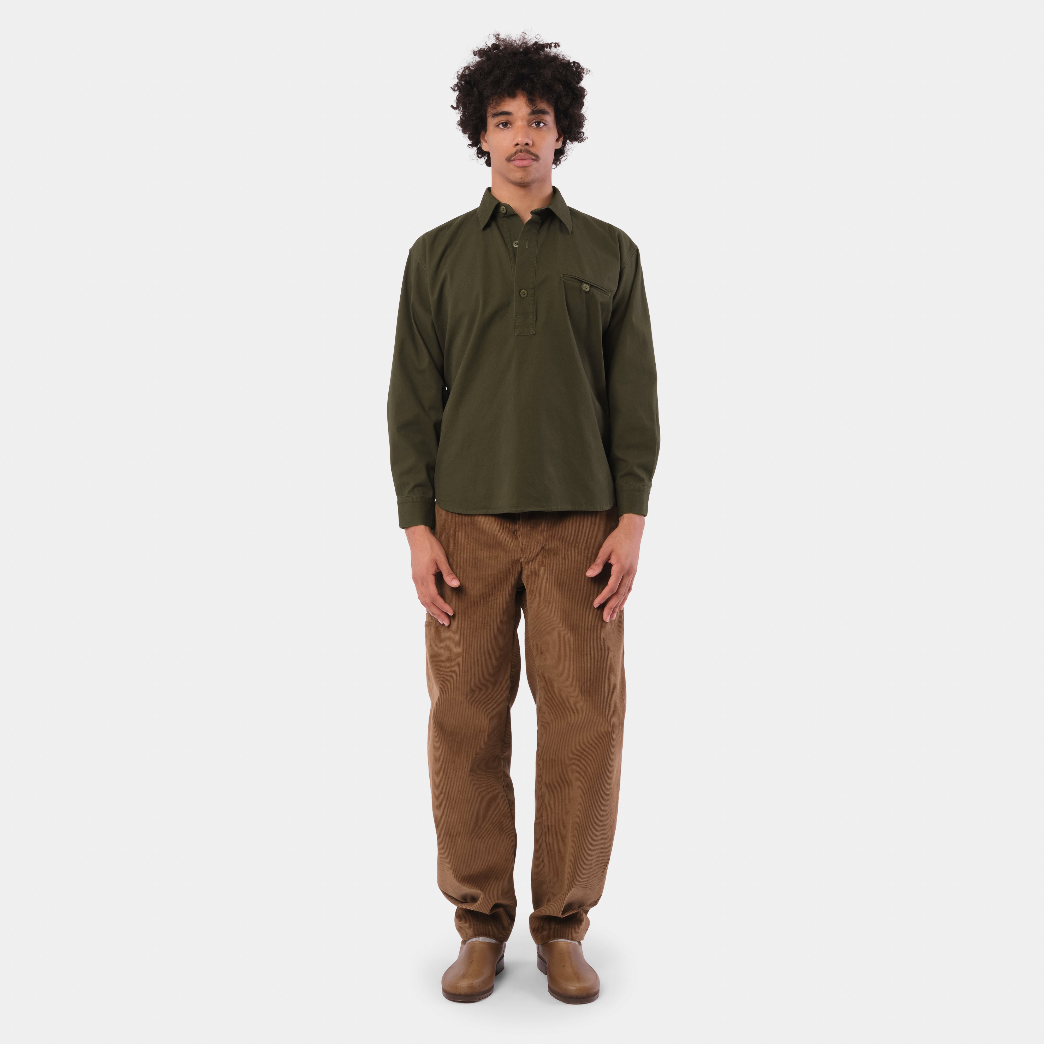 Washed Cotton Gardening Smock No. 2 in Olive – Gardenheir