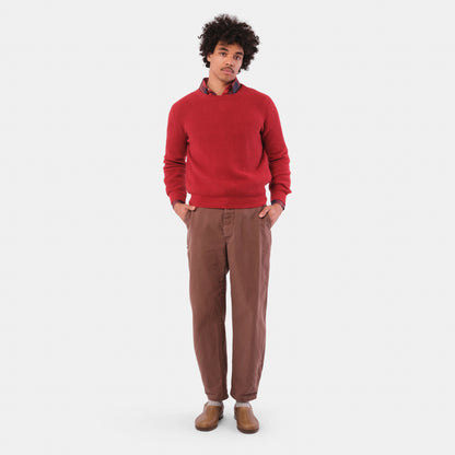 Himalayan Cashmere Shaker Stitch Crewneck Sweater