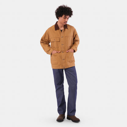 Waxed Cotton Canvas Barn Jacket in Hay