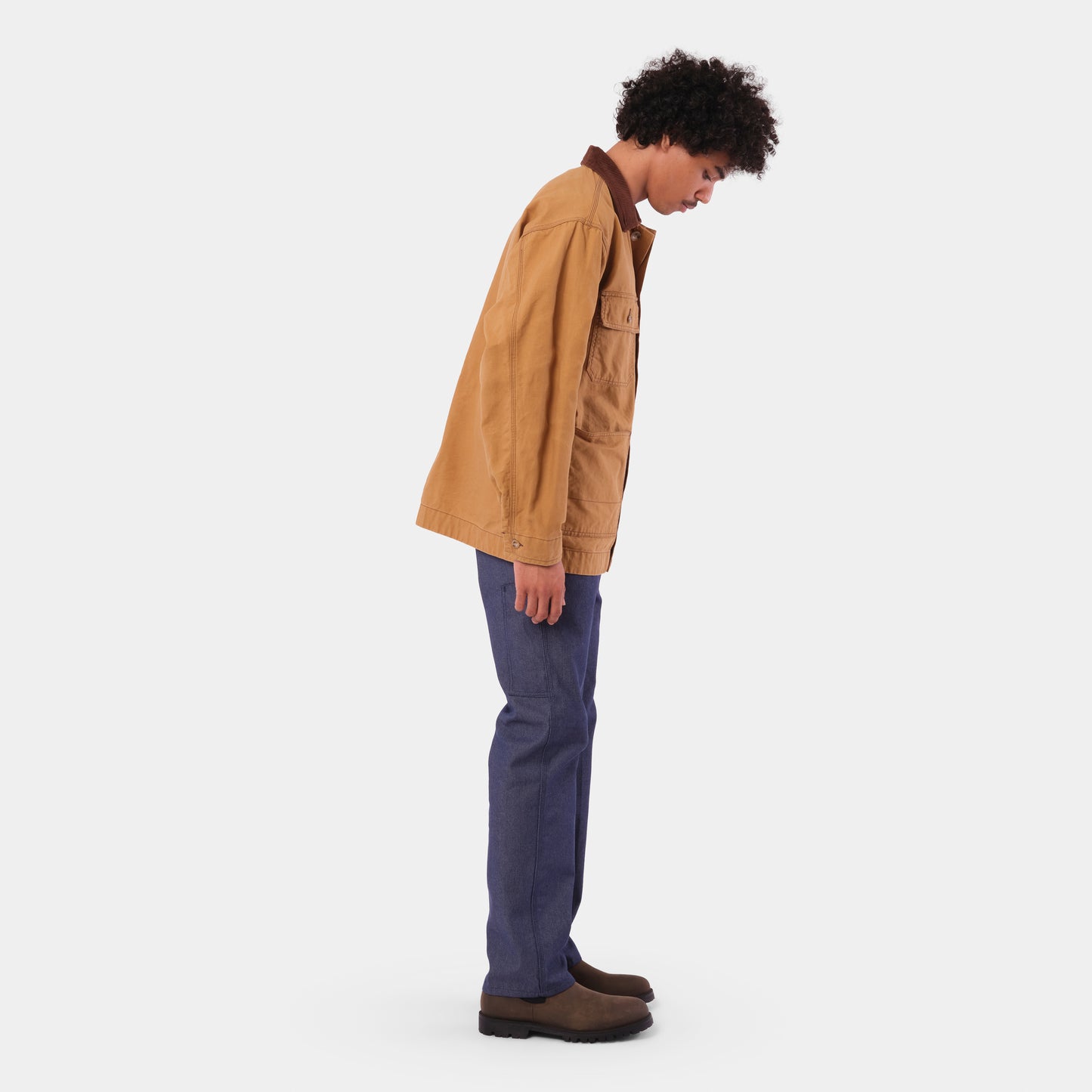 Waxed Cotton Canvas Barn Jacket in Hay